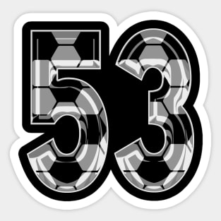 Soccer Number 53 Soccer Jersey #53 Soccer Mom Player Fan Sticker